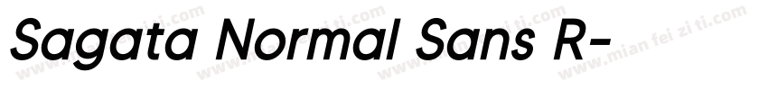 Sagata Normal Sans R字体转换